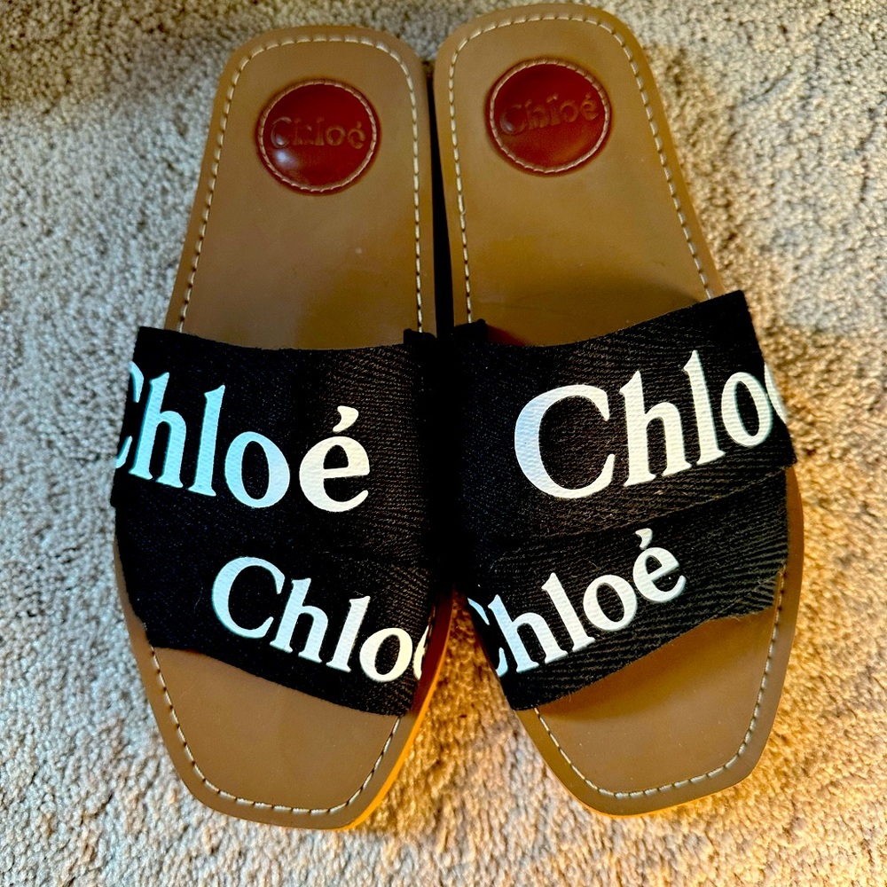 Chloe Black and White Sandals
